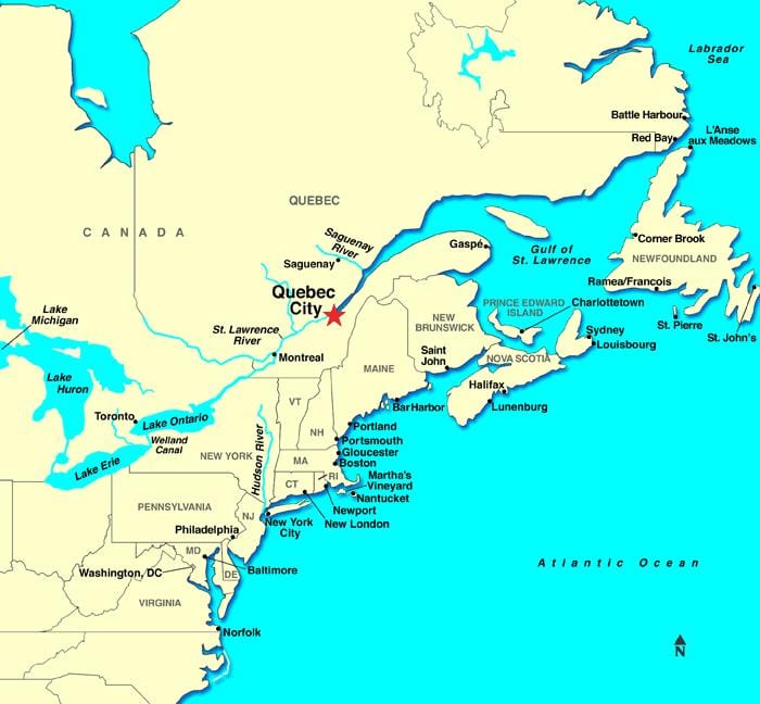 ケベック市内地図がカナダ