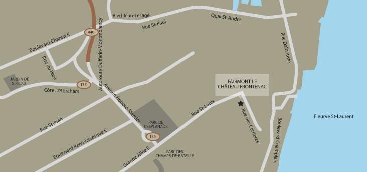 地図のシャトー frontenac