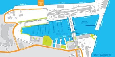 クルーズ船ターミナルケベック市の地図