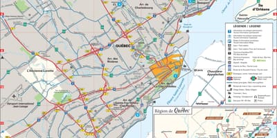 地図のケベック市街地