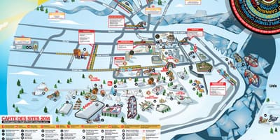 地図ケベック州の冬のカーニバル