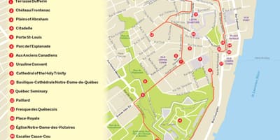 地図のケベック市のファミリー向けホテ
