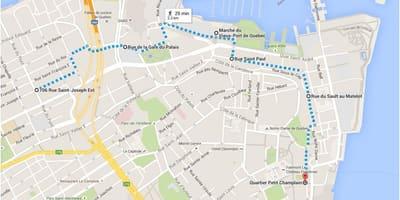 地図のケベック市の下町