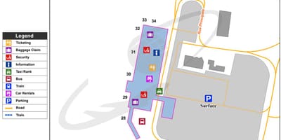 地図のケベック市の空港