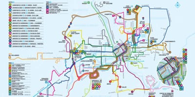ケベック市の公共交通機関地図
