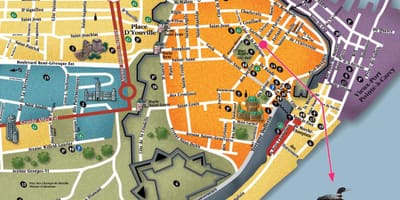 地図のケベック市の観光 