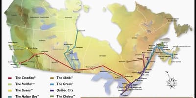 地図のケベック市内電車駅