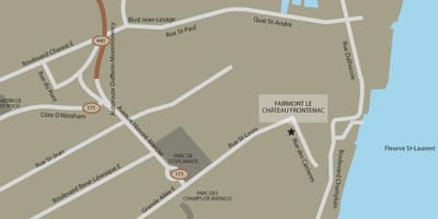 地図のシャトー frontenac