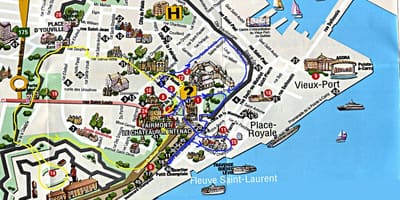 地図old Quebec見